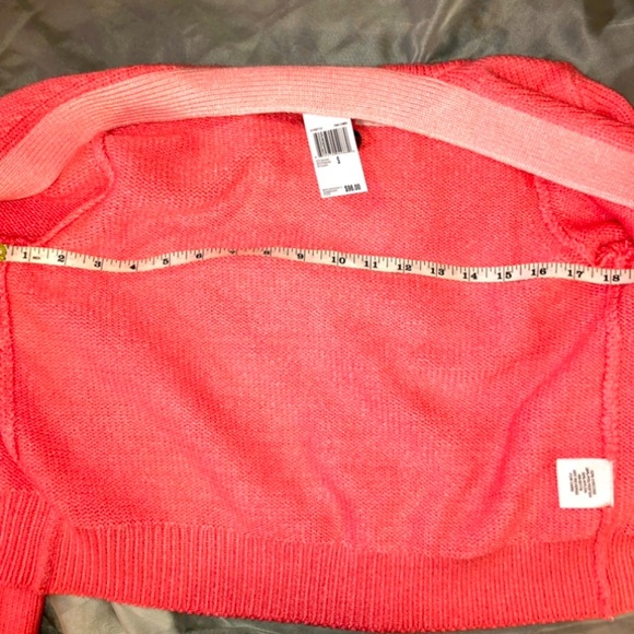 NWT Philosophy knit pink melon button front cardigan - Picture 6 of 7